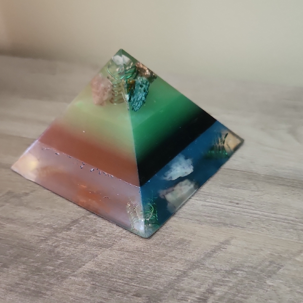 Multicolor Pyramid Art Piece